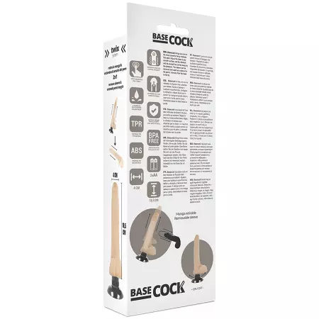BASECOCK - VIBRATEUR RÉALISTE 2-1 NATUREL 18,5 CM