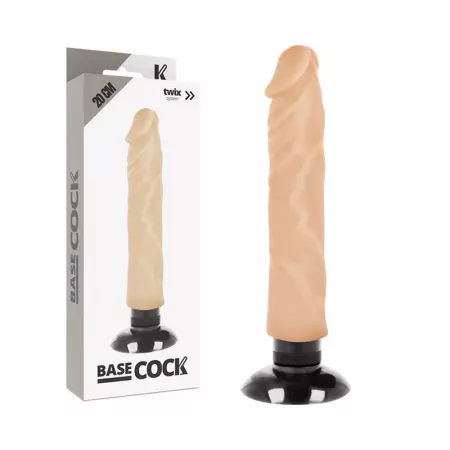 BASECOCK - VIBRATEUR RÉALISTE 2-1 NATUREL 20 CM