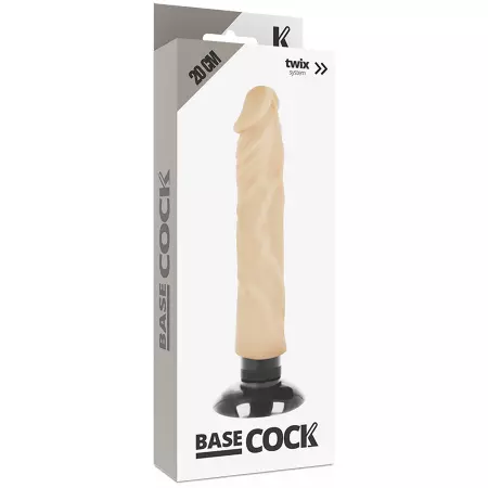 BASECOCK - VIBRATEUR RÉALISTE 2-1 NATUREL 20 CM