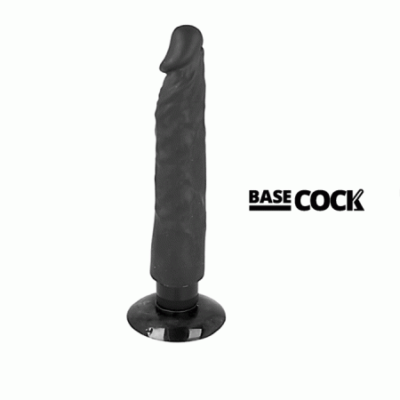 BASECOCK - VIBRATEUR RÉALISTE 2-1 NOIR 20 CM