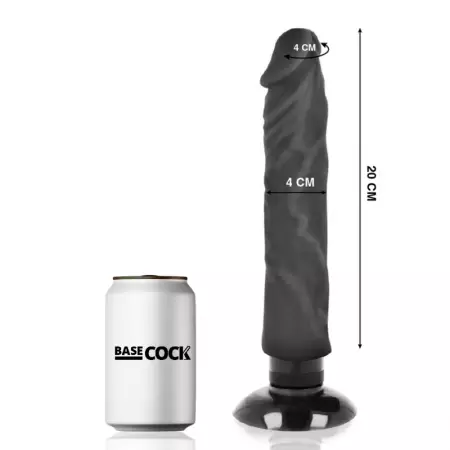 BASECOCK - VIBRATEUR RÉALISTE 2-1 NOIR 20 CM