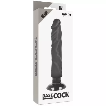 BASECOCK - VIBRATEUR RÉALISTE 2-1 NOIR 20 CM