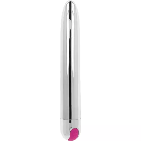 OHMAMA - VIBRATEUR ARGENT RECHARGEABLE 10 MODES 18,5 CM