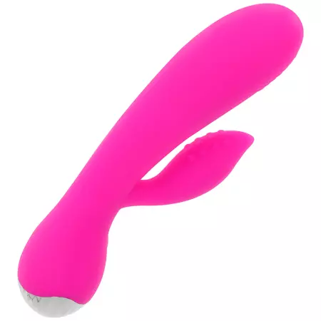 OHMAMA - VIBRATEUR RECHARGEABLE AVEC LAPIN 10 MODES DE VIBRATION 19 CM