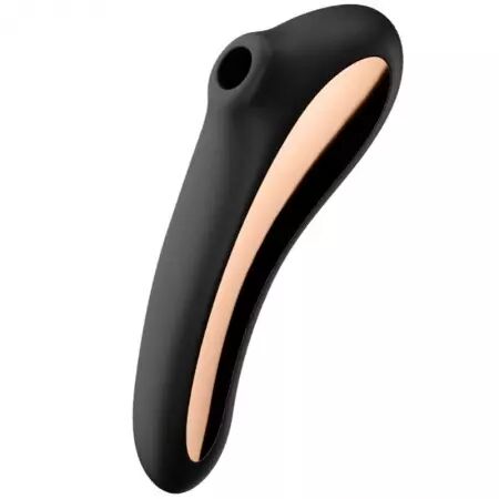 SATISFYER - VIBRATEUR DUAL KISS AIR PULSE NOIR