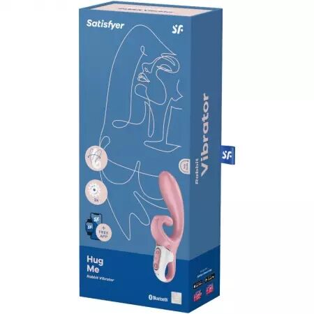 SATISFYER - APPLICATION VIBRATEUR HUG ME RABBIT ROSE