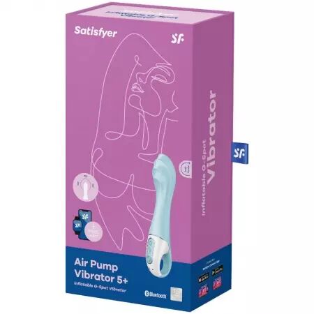 SATISFYER - AIR PUMP VIBRATOR 5+ APP GONFLABLE G-SPOT VIBRATOR BLEU