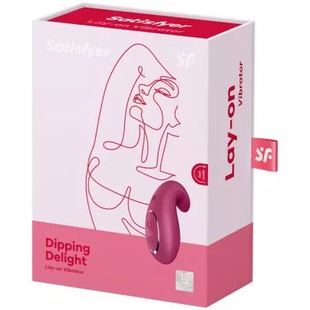 SATISFYER - VIBRATEUR  POSER DIPPING DELIGHT ROUGE
