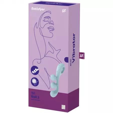 SATISFYER - VIBRATEUR MULTI TRI BALL 2 BLEU