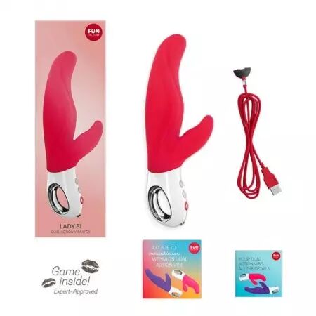 FUN FACTORY - VIBRATEUR DOUBLE LADY BI ROUGE INDE