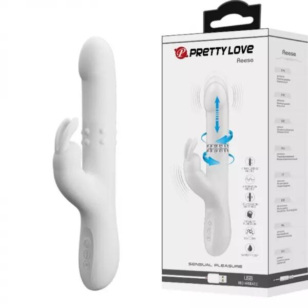 PRETTY LOVE - VIBRATEUR REESE AVEC ROTATION ARGENT�E