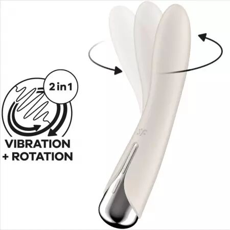 SATISFYER - VIBRATEUR ROTATEUR SPINNING VIBE 1 G-SPOT BEIGE