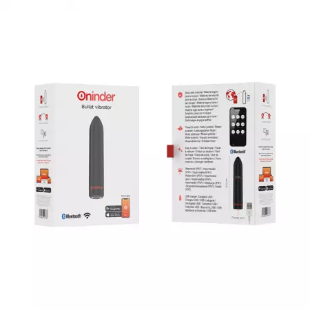 ONINDER - BERLIN VIBRATEUR BULLET NOIR 9 MODES 8,5 X 2 CM - APPLICATION GRATUITE