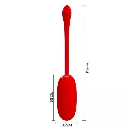 PRETTY LOVE - OEUF VIBRANT JULIUS IMPERMÉABLE-RECHARGEABLE ROUGE