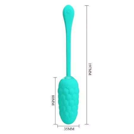 PRETTY LOVE - OEUF VIBRANT  TEXTURE MARINE RECHARGEABLE AQUA GREEN