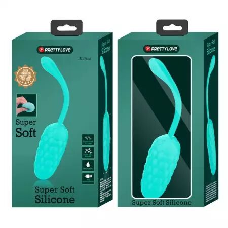PRETTY LOVE - OEUF VIBRANT  TEXTURE MARINE RECHARGEABLE AQUA GREEN