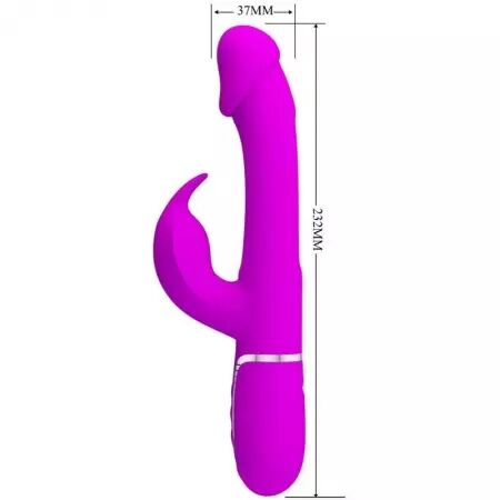 PRETTY LOVE - VIBRATEUR DEJON RABBIT 3 EN 1 MULTIFONCTION VERT AQUA
