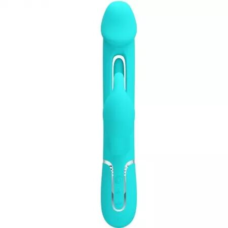PRETTY LOVE - VIBRATEUR DEJON RABBIT 3 EN 1 MULTIFONCTION VERT AQUA