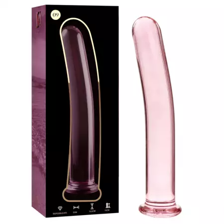 NEBULA SERIES BY IBIZA - MODÈLE 9 GODE EN VERRE BOROSILICATE 15,5 X 2,5 CM ROSE