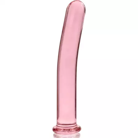 NEBULA SERIES BY IBIZA - MODÈLE 9 GODE EN VERRE BOROSILICATE 15,5 X 2,5 CM ROSE