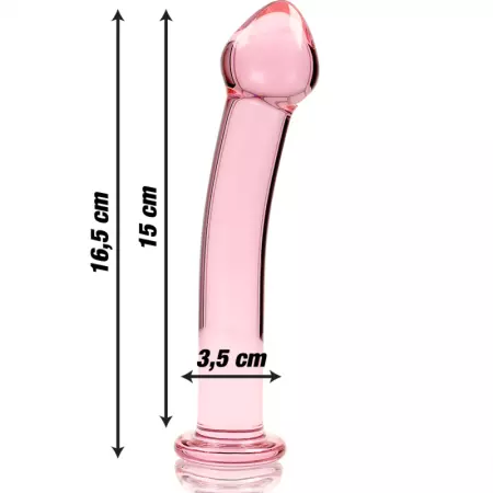 NEBULA SERIES BY IBIZA - MODÈLE 11 GODE EN VERRE BOROSILICATE 16 X 3 CM ROSE