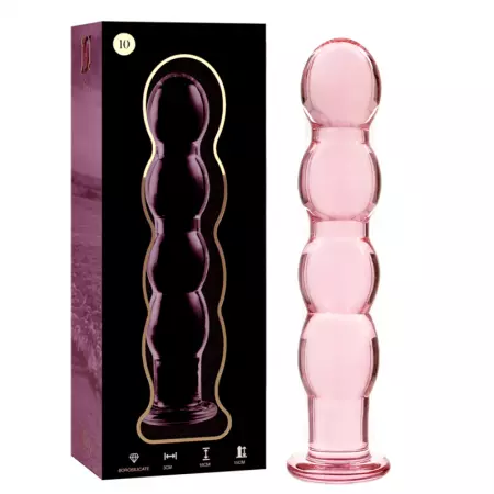 NEBULA SERIES BY IBIZA - MODÈLE 10 GODE EN VERRE BOROSILICATE 16,5 X 3,5 CM ROSE