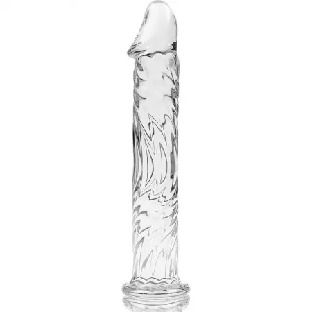 NEBULA SERIES BY IBIZA - MODÈLE 12 GODE EN VERRE BOROSILICATE 17 X 3,5 CM CLAIR