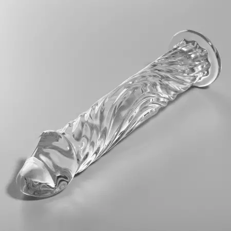 NEBULA SERIES BY IBIZA - MODÈLE 12 GODE EN VERRE BOROSILICATE 17 X 3,5 CM CLAIR