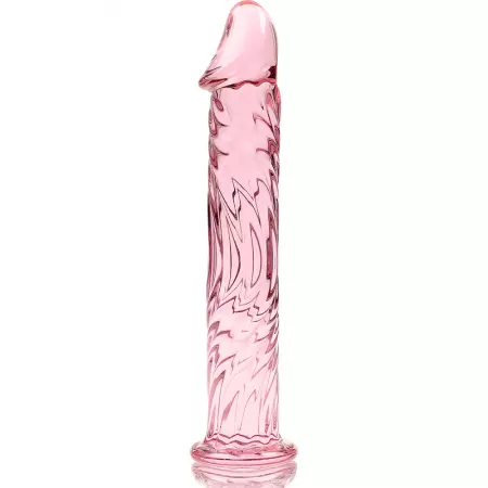 NEBULA SERIES BY IBIZA - MODÈLE 12 GODE EN VERRE BOROSILICATE 17 X 3,5 CM ROSE