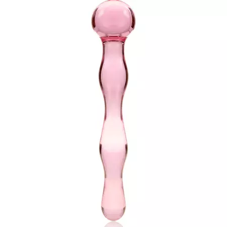 NEBULA SERIES BY IBIZA - MODÈLE 13 GODE EN VERRE BOROSILICATE 18 X 3,5 CM ROSE