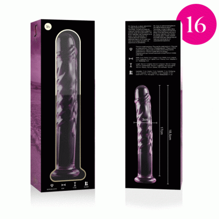 NEBULA SERIES BY IBIZA - MODÈLE 16 GODE EN VERRE BOROSILICATE 18,5 X 3 CM ROSE