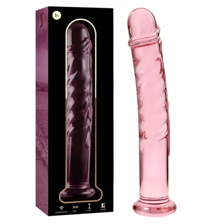 NEBULA SERIES BY IBIZA - MODÈLE 16 GODE EN VERRE BOROSILICATE 18,5 X 3 CM ROSE
