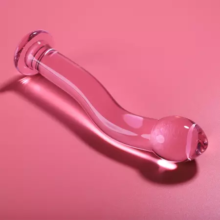 NEBULA SERIES BY IBIZA - MODÈLE 18 GODE EN VERRE BOROSILICATE 18,5 X 3,5 CM ROSE