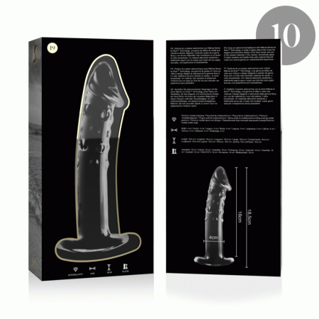 NEBULA SERIES BY IBIZA - MODÈLE 19 GODE EN VERRE BOROSILICATE 18,5 X 4 CM CLAIR