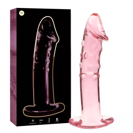 NEBULA SERIES BY IBIZA - MODÈLE 19 GODE EN VERRE BOROSILICATE 18,5 X 4 CM ROSE