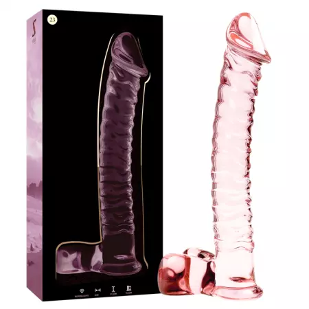 NEBULA SERIES BY IBIZA - MODÈLE 23 GODE EN VERRE BOROSILICATE 21,5 X 4 CM ROSE