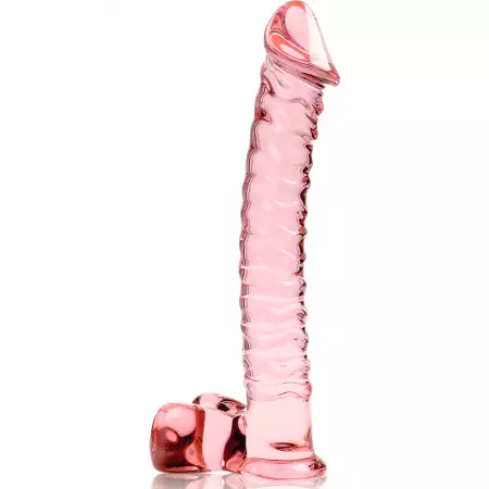NEBULA SERIES BY IBIZA - MODÈLE 23 GODE EN VERRE BOROSILICATE 21,5 X 4 CM ROSE