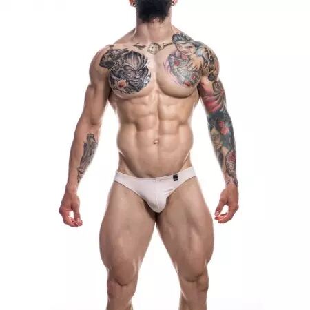 CUT4MEN - CULOTTE TAILLE BASSE SILVER M