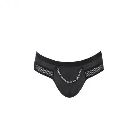 PASSION - 030 SLIP OUVERT TOM NOIR L/XL