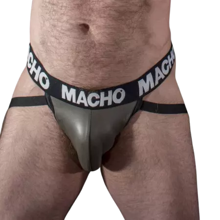 MACHO - MX27GR JOCK CUIR GRIS BEIGE L