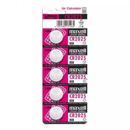 MAXELL - BATTERIE LITIO CR2025 3V 5UDS