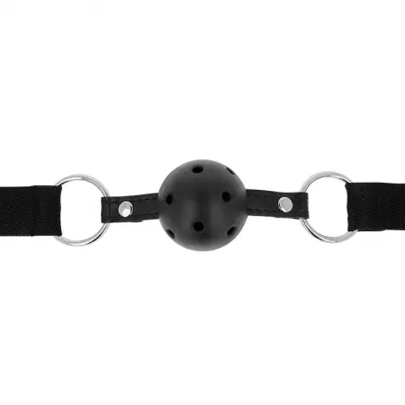 OHMAMA FETISH BALL GAG RESPIRANT EN TISSU NOIR