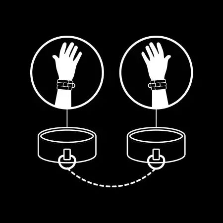 FETISH SUBMISSIVE - MENOTTES EN CUIR VÉGÉTALIEN AVEC DOUBLURE EN NOPRÈNE