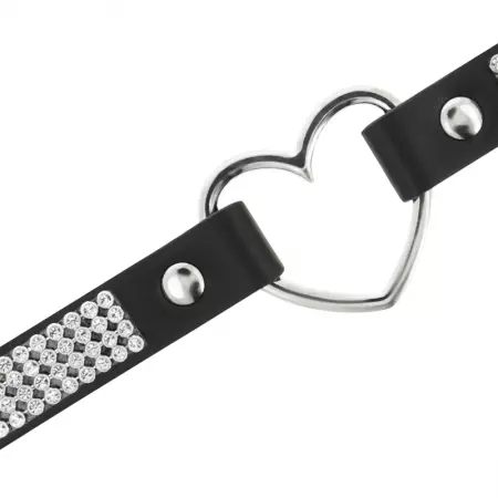 COQUETTE - CHIC DESIRE RAS DE COU EN CUIR VEGAN AVEC COEUR