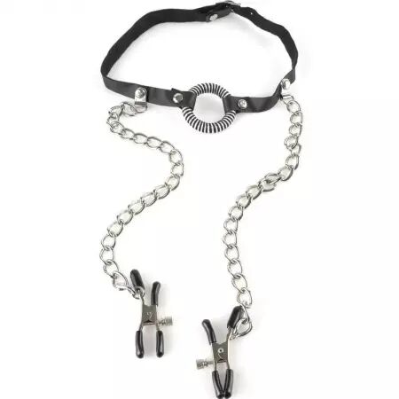 FETISH FANTASY SERIES - GAG AVEC PINCES  NIPPLE