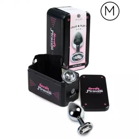 SECRETPLAY - PLUG ANAL TRANSPARENT ALUMINIUM 7CM