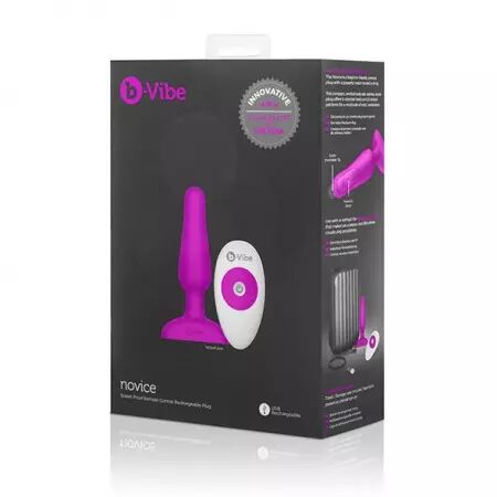 B-VIBE - NOVICE TÉLÉCOMMANDE PLUG ANAL FUCHSIA