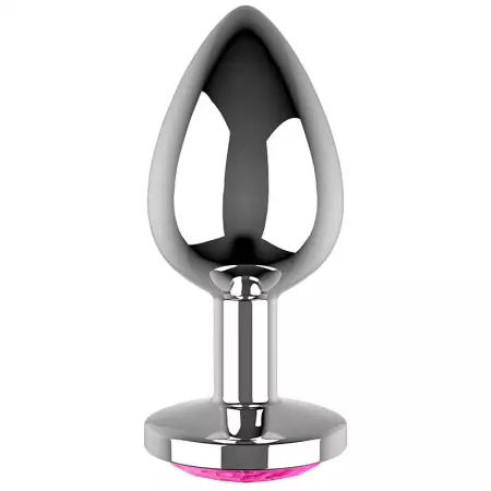 COQUETTE TOYS - PLUG ANAL METAL COULEUR ROSE TAILLE L 4 X 9CM