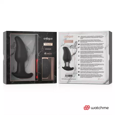 ANBIGUO - VIBRATEUR ANAL PLUG TÉLÉCOMMANDE WATCHME AVEC ROTATION DES PERLES AMADEUS