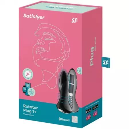 SATISFYER - ROTATOR PLUG 1+ APPLICATION VIBRANTE NOIR